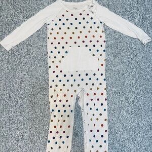 Oat polka dot Kyte BABY longall
